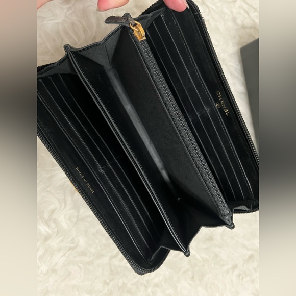 CHANEL Boy L-Gusset black Long Zip Wallet - Picture 10 of 15